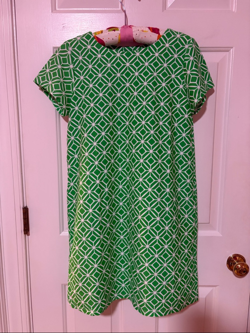 Women's Jude Connelly Green Geometric Shift Dress